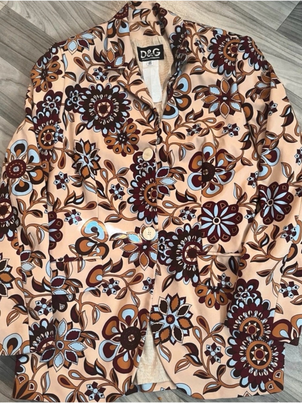 Dolce & Gabbana Womens Floral Blazer Jacket